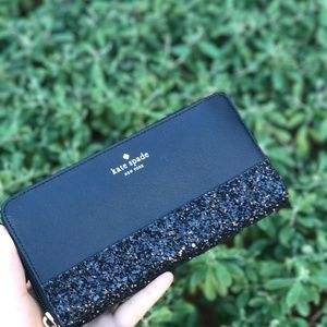 Kate Spade Greta Court Neda Glitter Zip Wallet